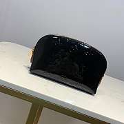 Louis Vuitton Black Cosmetic Bag Embossed Leather - 1