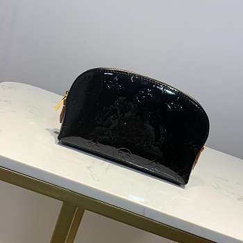 Louis Vuitton Black Cosmetic Bag Embossed Leather