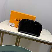 Louis Vuitton Black Cosmetic Bag Embossed Leather - 6