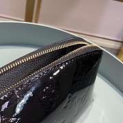 Louis Vuitton Black Cosmetic Bag Embossed Leather - 2