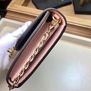Louis Vuitton Croisette Wallet Damier Canvas Wallet Detachable Metal Chain Ponk - 4