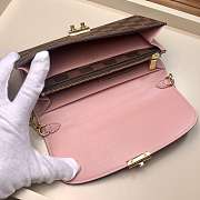 Louis Vuitton Croisette Wallet Damier Canvas Wallet Detachable Metal Chain Ponk - 2