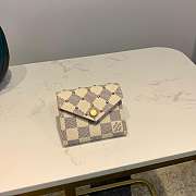 Louis Vuitton Zoé Wallet Rivet Inlay Decoration Damier Azur Canvas - 1