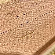 Louis Vuitton Clémence Wallet Rivet Inlay Damier Ebene Pattern Monogram Canvas  - 2