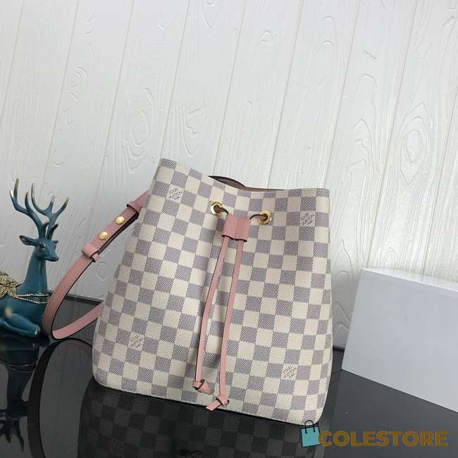 Louis Vuitton Neonoe Handbag Monogram Canvas Calfskin Bucket Bag - 1