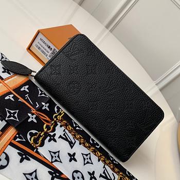 Luois Vuitton Hollow Single Pull Wallet Black M58431 