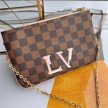 Louis Vuitton Pochette Double Zip Bag N60254