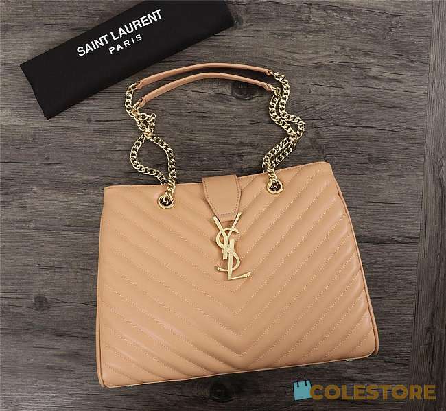 YSL Saint Laurent Cassandra Mini Textured-Leather Tote - 1