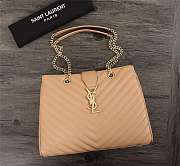YSL Saint Laurent Cassandra Mini Textured-Leather Tote - 1