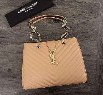 YSL Saint Laurent Cassandra Mini Textured-Leather Tote
