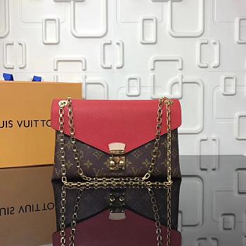 Louis Vuitton Monogram Chain Bag In Red M41200