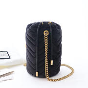 Gucci Black Gg Marmont Gold Vuckle Leather - 2