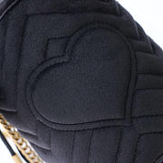 Gucci Black Gg Marmont Gold Vuckle Leather - 3