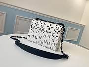 Louis Vuitton Twist Limited Edition Lock Black White Graphite Print Wallet Chain Multicolor Cowhide Leather  - 4
