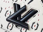 Louis Vuitton Twist Limited Edition Lock Black White Graphite Print Wallet Chain Multicolor Cowhide Leather  - 3