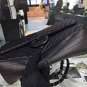 Chanel Lambskin Chevron Quilted 30cm Flap Black Bag - 2