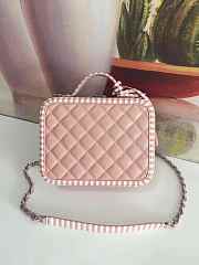 Chanel Vanity Case Pink Grained Caldskin Leather - 5