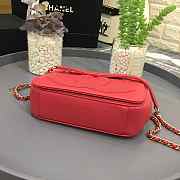 Chanel New Sheepskin Small Square Bag In Red - 2