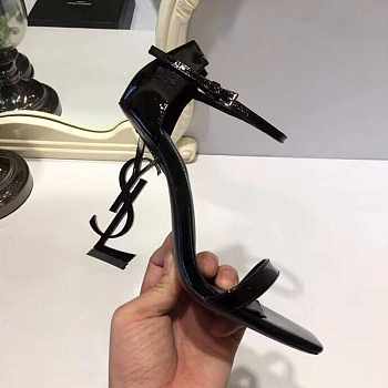 YSL High High Heels Slingback Black