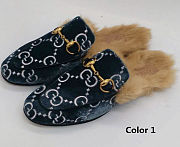 Colestore Gucci Rabbit Fur Flat Slippers - 5