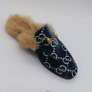 Colestore Gucci Rabbit Fur Flat Slippers - 3