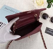 Chanel Caviar Lambskin Leather Flap Bag Red Gold 20 - 4