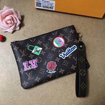 Louis Vuitton City Monogram Handbag Printed Embroidery 63447