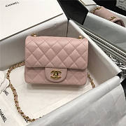 Chanel Caviar Classic Fiap Handbag Pink Gold 17cm  - 1