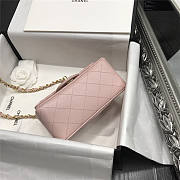 Chanel Caviar Classic Fiap Handbag Pink Gold 17cm  - 3