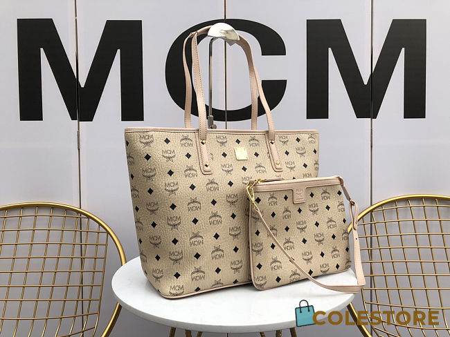 Anya Shopper In Visetos Beige - 1