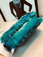 Chanel New Style Lamb Hair Flip Bag Green - 2
