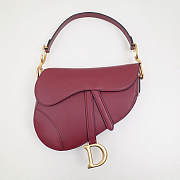 Dior Saddle Bag Original Leather Rose Red M0446 - 1