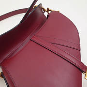 Dior Saddle Bag Original Leather Rose Red M0446 - 5