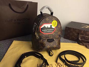 Lv Palm Springs Backpack Mini World Tour Monogram Reverse Canvas