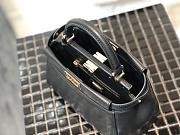 Fendi Mini Peekaboo Soft Sheepskin Handbag 244 Sheepskin Black - 5