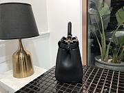 Fendi Mini Peekaboo Soft Sheepskin Handbag 244 Sheepskin Black - 4