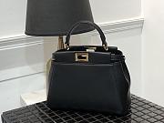 Fendi Mini Peekaboo Soft Sheepskin Handbag 244 Sheepskin Black - 3