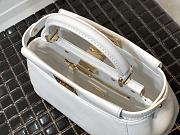 Fendi Mini Peekaboo Soft Sheepskin Handbag 244 Sheepskin White - 3