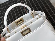Fendi Mini Peekaboo Soft Sheepskin Handbag 244 Sheepskin White - 2