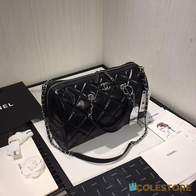 Chanel New AS1322 Boston Pillow Bag Black - 1