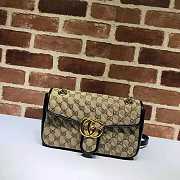 Gucci GG Marmont Small Shoulder Beige Ebony - 1