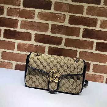 Gucci GG Marmont Small Shoulder Beige Ebony