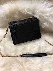 YSL Monogram Kate In Embossed Crocodile Shiny - 6
