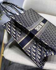 Dior Book Tote Blue Oblique M1286 Size 41cm - 6