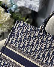 Dior Book Tote Blue Oblique M1286 Size 41cm - 4