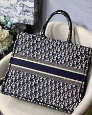 Dior Book Tote Blue Oblique M1286 Size 41cm - 5