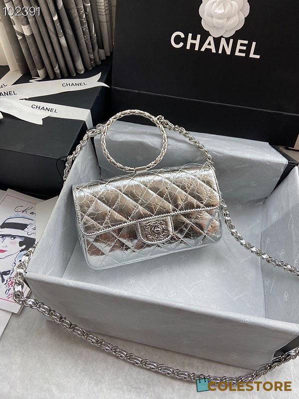 Chanel Handbag Silver AS166 - 1