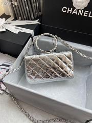 Chanel Handbag Silver AS166 - 4