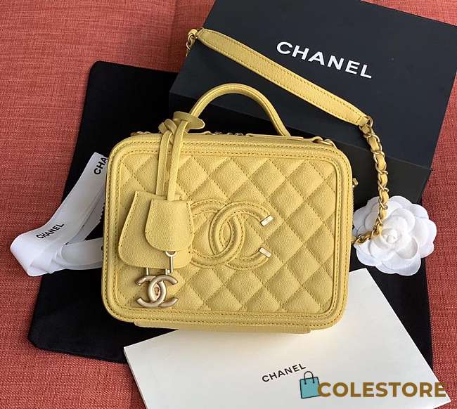 Chanel Chain Camera Bag Yellow Size 17cm-21cm - 1