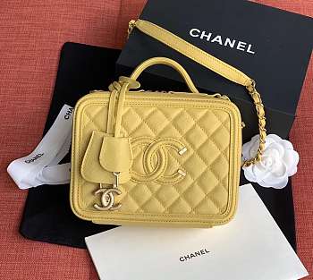 Chanel Chain Camera Bag Yellow Size 17cm-21cm